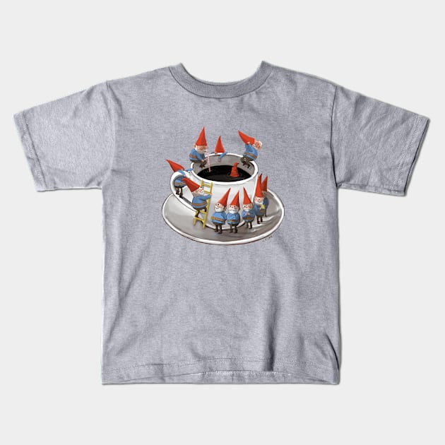 coffee gnomes Kids T-Shirt by samanta flôor